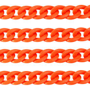 Cha&icirc;ne acrylique 18mm brillante Orange n&eacute;on
