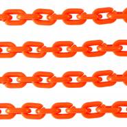 Cha&icirc;ne acrylique 15mm brillante Orange n&eacute;on