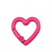 Appr&ecirc;ts color&eacute;s anneau porte-cl&eacute;s coeur Rose n&eacute;on