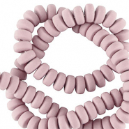 Perles en polym&egrave;re rondelles 7mm Rose vintage