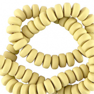 Perles en polym&egrave;re rondelles 7mm Jaune bronze