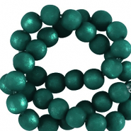 Perles Super Polaris Apaco rond 6mm mat Vert p&eacute;trole