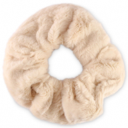 Chouchous pour cheveux fourrure Rose peau de p&ecirc;che