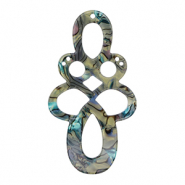 Pendentifs en r&eacute;sine baroque Multicolore marbr&eacute;