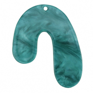 Pendentifs en r&eacute;sine organique Bleu p&eacute;trole