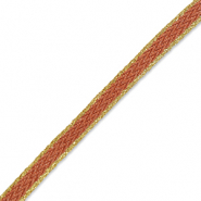 Ruban Rose saumon fum&eacute;-dor&eacute;