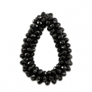 Pendentifs facett&eacute;es goutte Noir