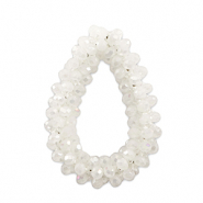 Pendentifs facett&eacute;es goutte Blanc