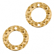 Breloques en acier Inox connecteur 15mm Dor&eacute;