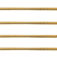 Appr&ecirc;ts en acier Inox cha&icirc;ne maille jaseron serpentine 1.6mm Dor&eacute;