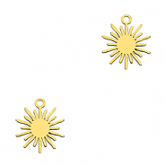 Breloques en acier Inox soleil Dor&eacute;