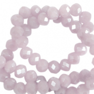 Perles &agrave; facettes 4x3mm disque Heishi Lavande brouillard-pearl shine coating