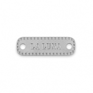Breloques en acier Inox connecteur La Luna Argent&eacute;