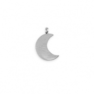Breloques en acier Inox La Luna Argent&eacute;
