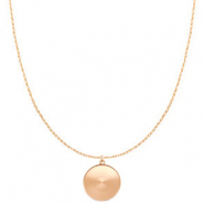 Colliers en acier Polaris avec serti pour cabochon 20mm Dor&eacute; ros&eacute;