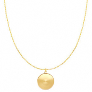 Colliers en acier Polaris avec serti pour cabochon 20mm Dor&eacute;