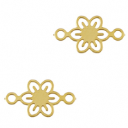 Breloques en acier Inox connecteur boh&egrave;mes 6mm Dor&eacute;