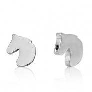 Perles en acier Inox cheval Argent&eacute;
