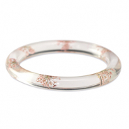 Bracelets tendance avec fleurs s&eacute;ch&eacute;es Rose clair