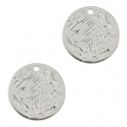 Breloques en m&eacute;tal DQ 20mm Argent&eacute; antique (sans nickel)