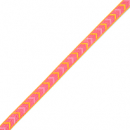 Ruban texte fl&egrave;che Rose-jaune