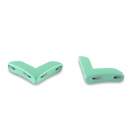 Perles tile fl&egrave;che turquoise