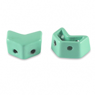 Perles tile fl&egrave;che turquoise