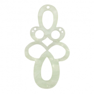 Pendentifs en r&eacute;sine baroque Vert menthe n&eacute;on