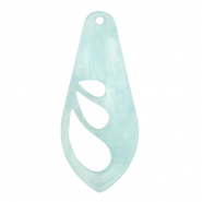 Pendentifs en r&eacute;sine aile Bleu ciel