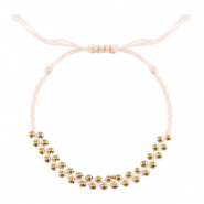 Bracelets tendance perles en acier inoxydable Beige-dor&eacute;