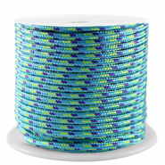 Cordelette 2mm Bleu-violet-jaune