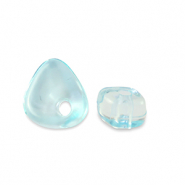 Perles acryliques Chips Transparent bleu turquoise