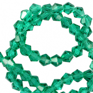 Perles &agrave; facettes bicone 3mm Vert eden