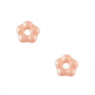 Perles tch&egrave;ques fleur 5mm Rose p&ecirc;che