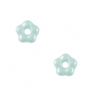 Perles tch&egrave;ques fleur 5mm Bleu clair