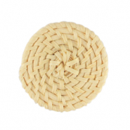 Pendentifs en rotin 50mm Blanc natural