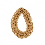 Pendentifs en rotin goutte Beige natural