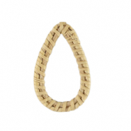 Pendentifs en rotin goutte Beige natural