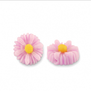 Perles en r&eacute;sine fleur 12mm Lilas rose