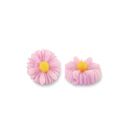 Perles en r&eacute;sine fleur 8mm Lilas rose
