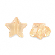 Perles acryliques &eacute;toile Transparent marron cuivre