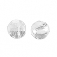 Perles acryliques 6 mm facett&eacute;es Transparent