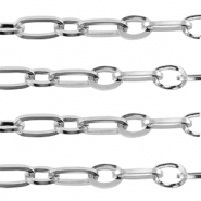 Appr&ecirc;ts en acier Inox cha&icirc;ne maille jaseron maille for&ccedil;at Argent&eacute;