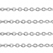 Appr&ecirc;ts en acier Inox cha&icirc;ne maille jaseron maille for&ccedil;at Argent&eacute;