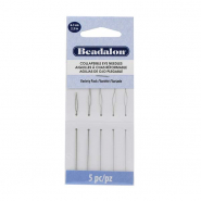 Beadalon collapsible eye needle 6.3cm assorti Argent&eacute;