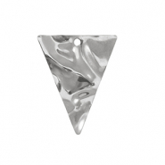 Breloques en acier Inox triangle Argent&eacute;