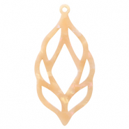 Pendentifs en r&eacute;sine P&ecirc;che blush opale