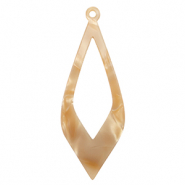 Pendentifs en r&eacute;sine Marron sable