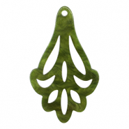 Pendentifs en r&eacute;sine Vert mousse