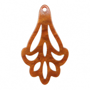 Pendentifs en r&eacute;sine Marron topaze